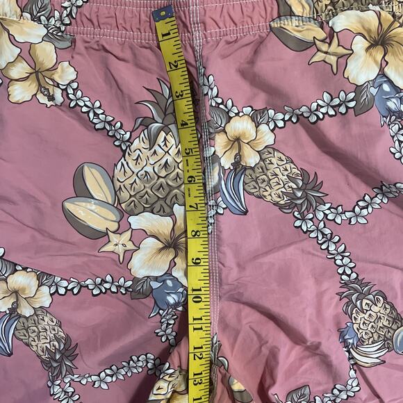 Tommy Bahama Relax Pineapple Mesh Swim Shorts Size L Pink Floral Hawaiian Casual - Picture 5 of 9